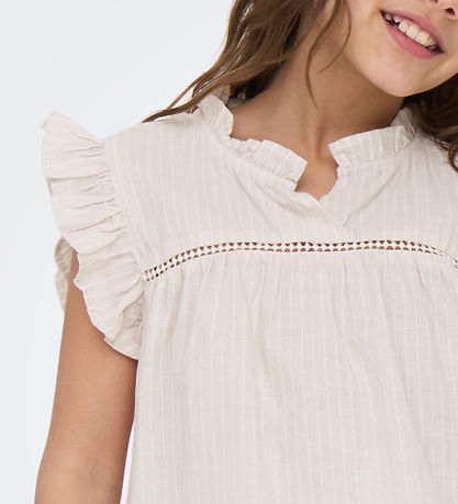 Kids Only T-Shirt - KogDaimi - Federgrau/White
