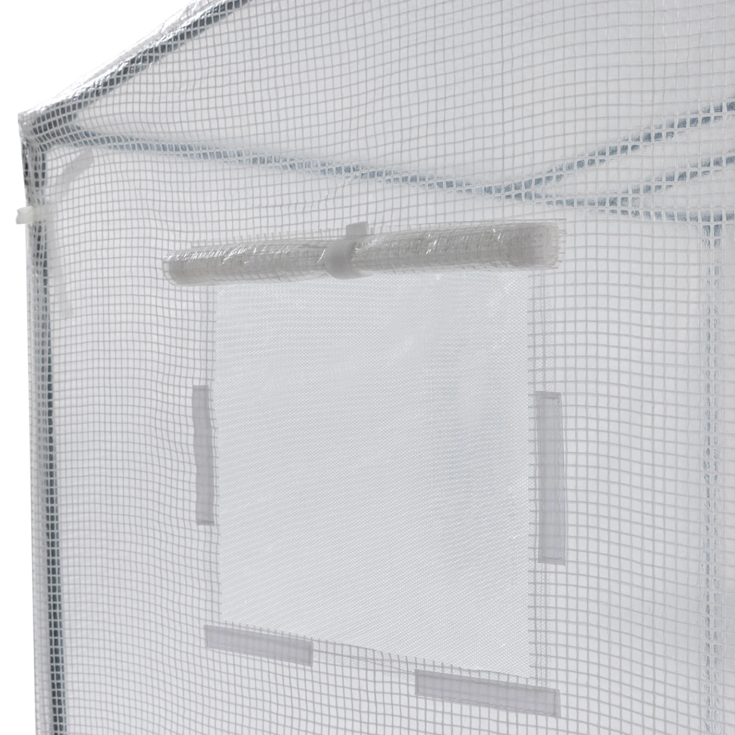 Serre de jardin blanche toutes saisons avec fenêtre et porte zippée
