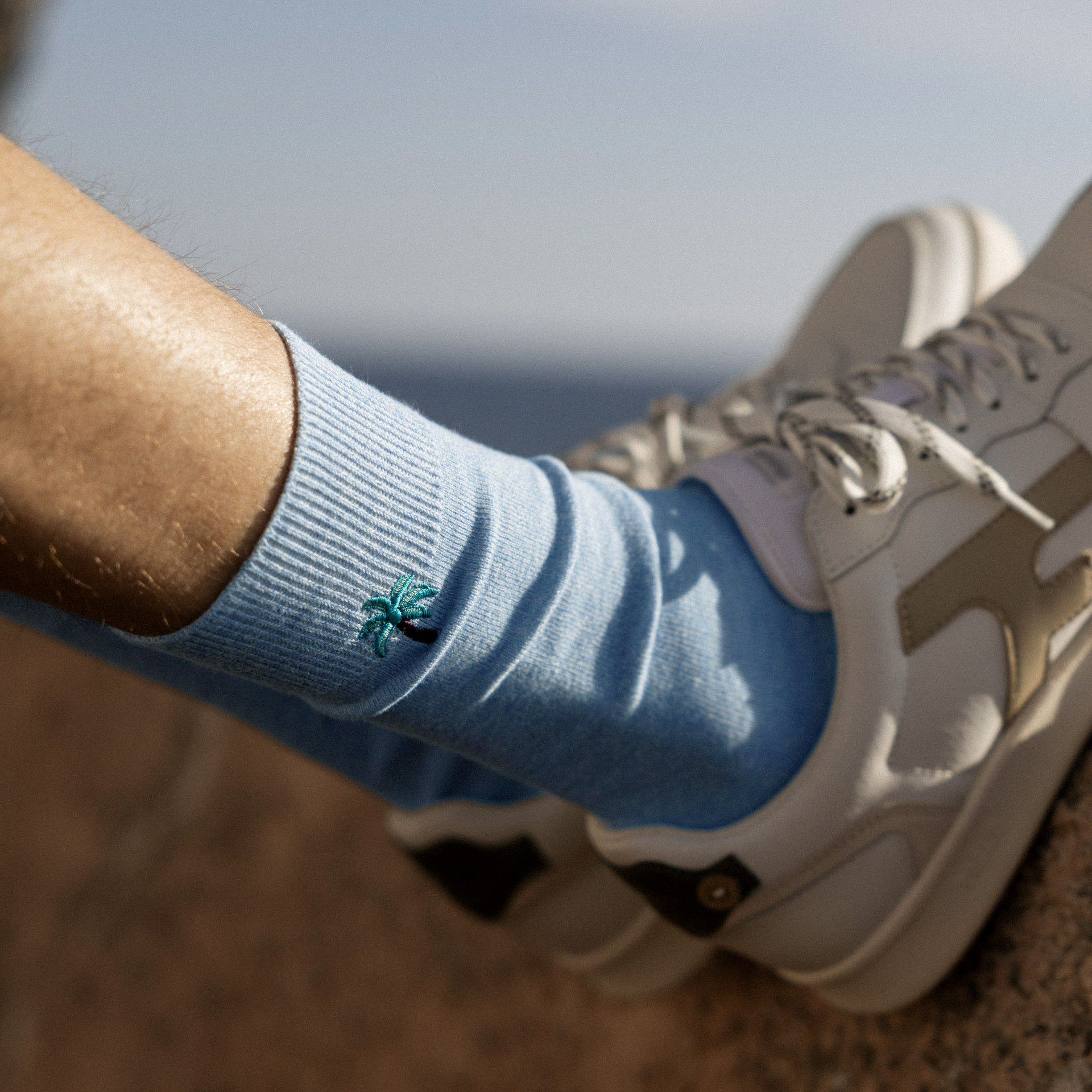 Chaussettes vertes et bleues coton & polyester recyclé - modèle Socks X3