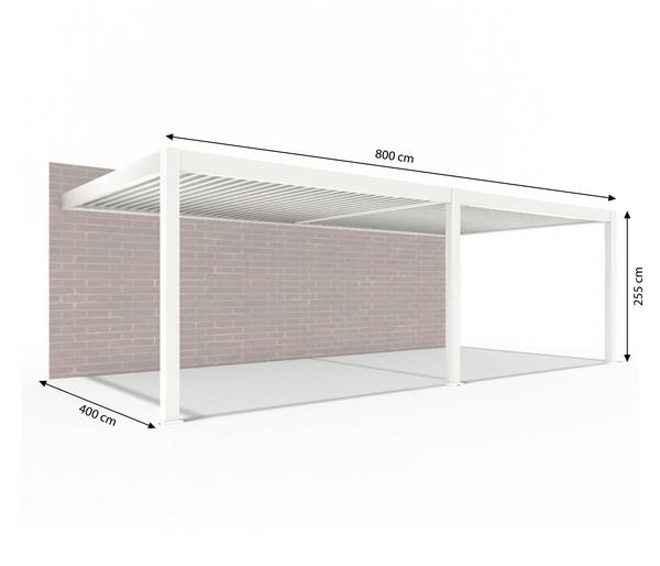 Weide Wand-Pergola LED E-Deluxe Plus 4x8, ca.