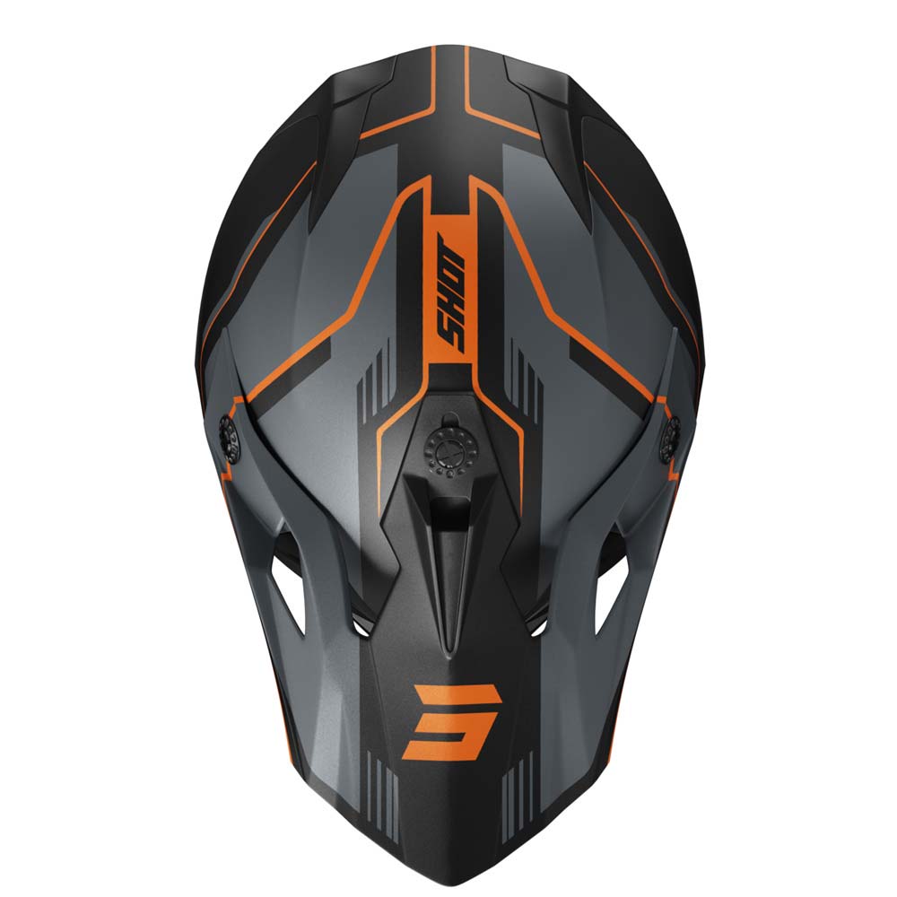 Shot - Casque Pulse Lines Noir / Gris / Orange / Mat