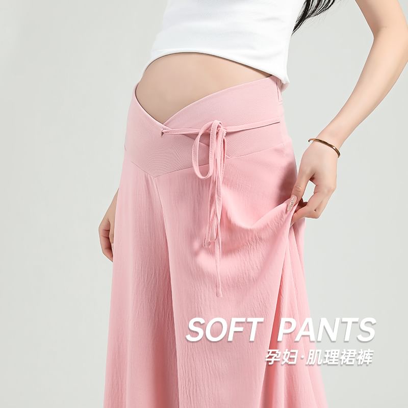 matteira - Maternity High Waist Plain Cropped Culottes