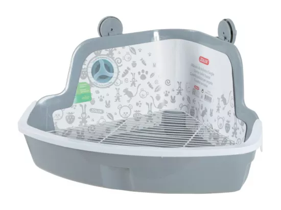 Maison de toilettes d'angle pour rongeurs 41.5x31 cm
