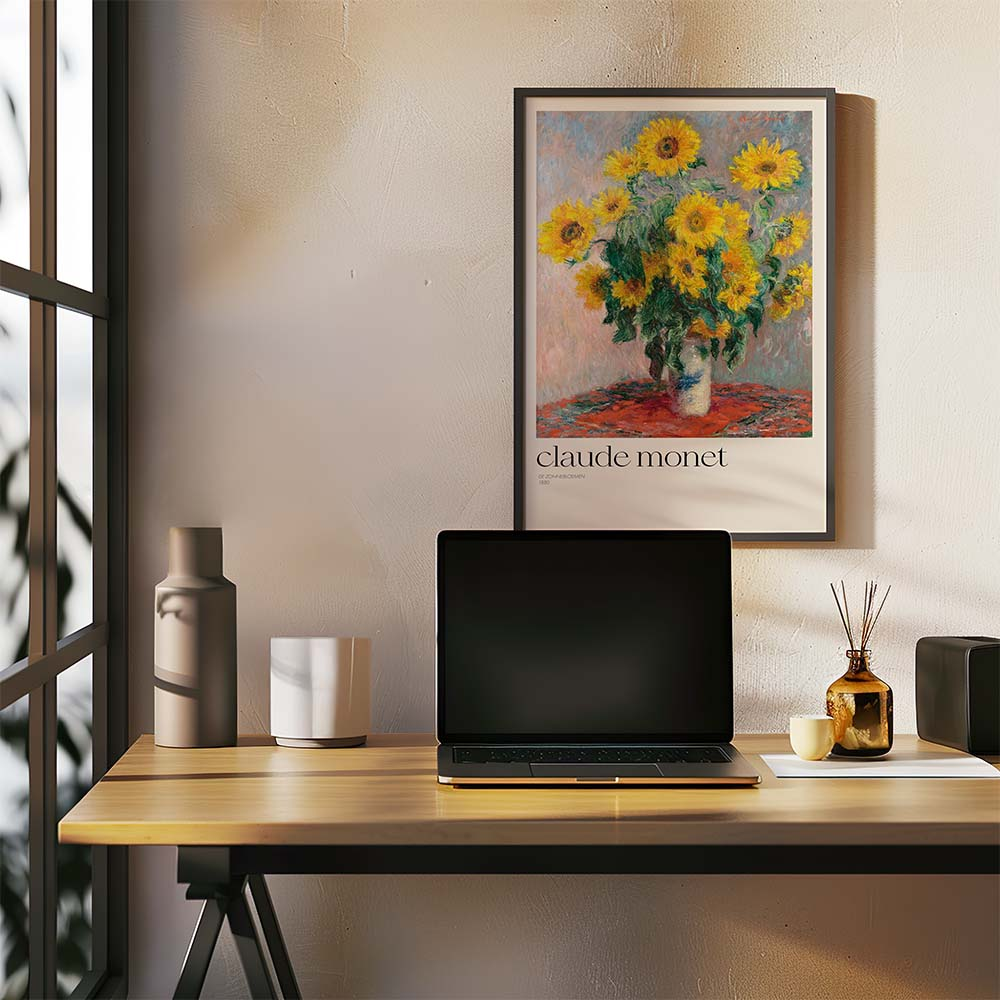 Poster Claude Monet - Zonnebloemen 50x70 cm