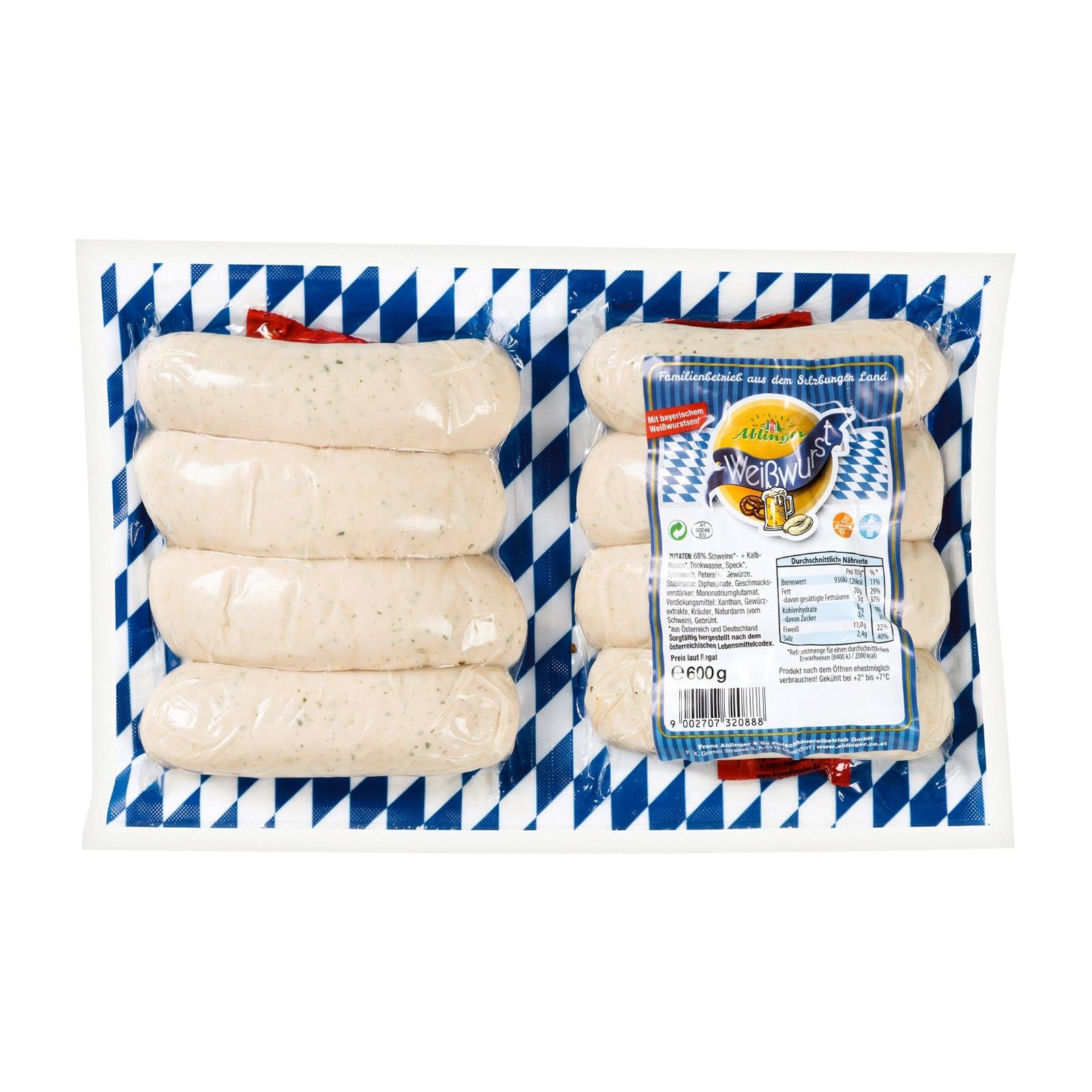 Ablinger Münchner Weißwurst 8 Stück
