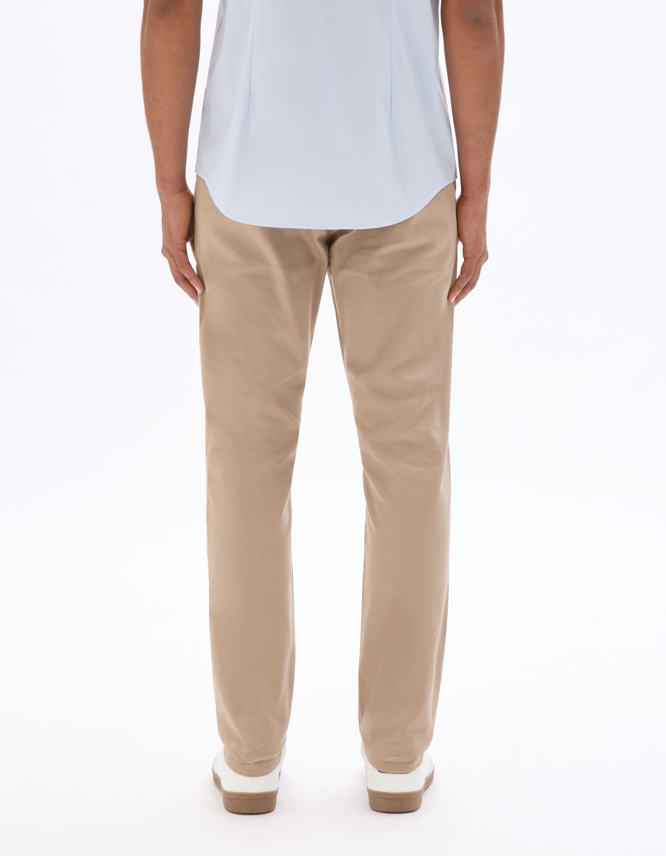 Pantalon chino slim en coton stretch longueur standard - beige
