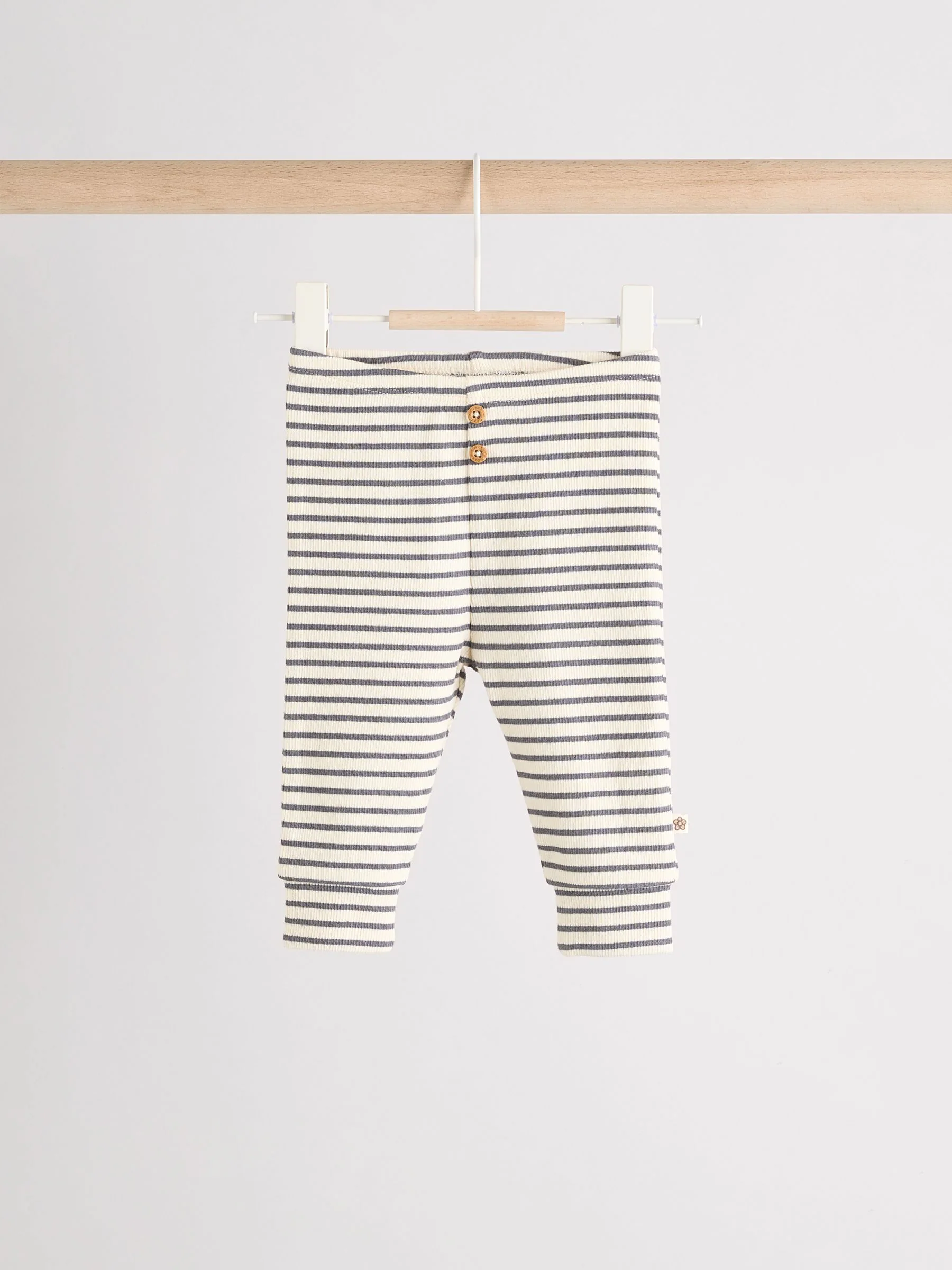 Crème gestreept konijn - Set met lange mouwen en legging voor baby's (0mnd-2jr)