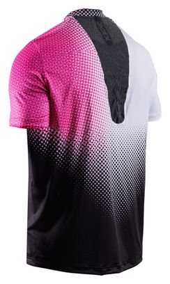 Maillot manches courtes X-Bionic Corefusion Run Noir/Blanc/Rose Homme