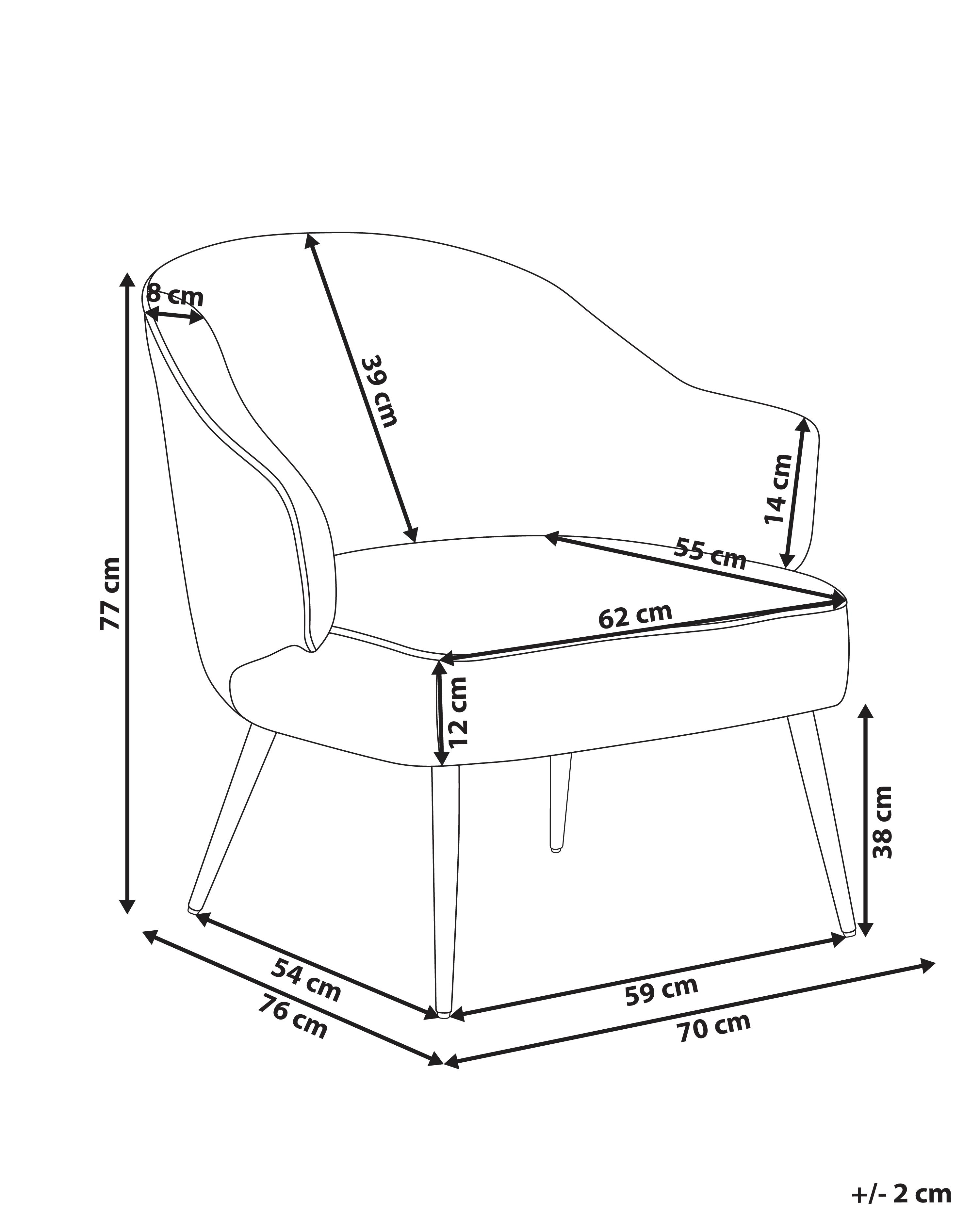 Fauteuil KAYLA Bouclé Lichtbeige