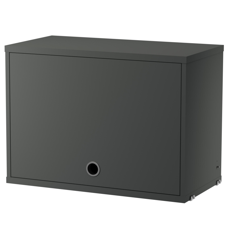 String Furniture Cabinet with flip door 58x30x42 donkergrijs