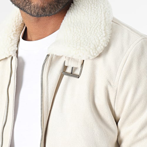 Veste Col Mouton Blanc