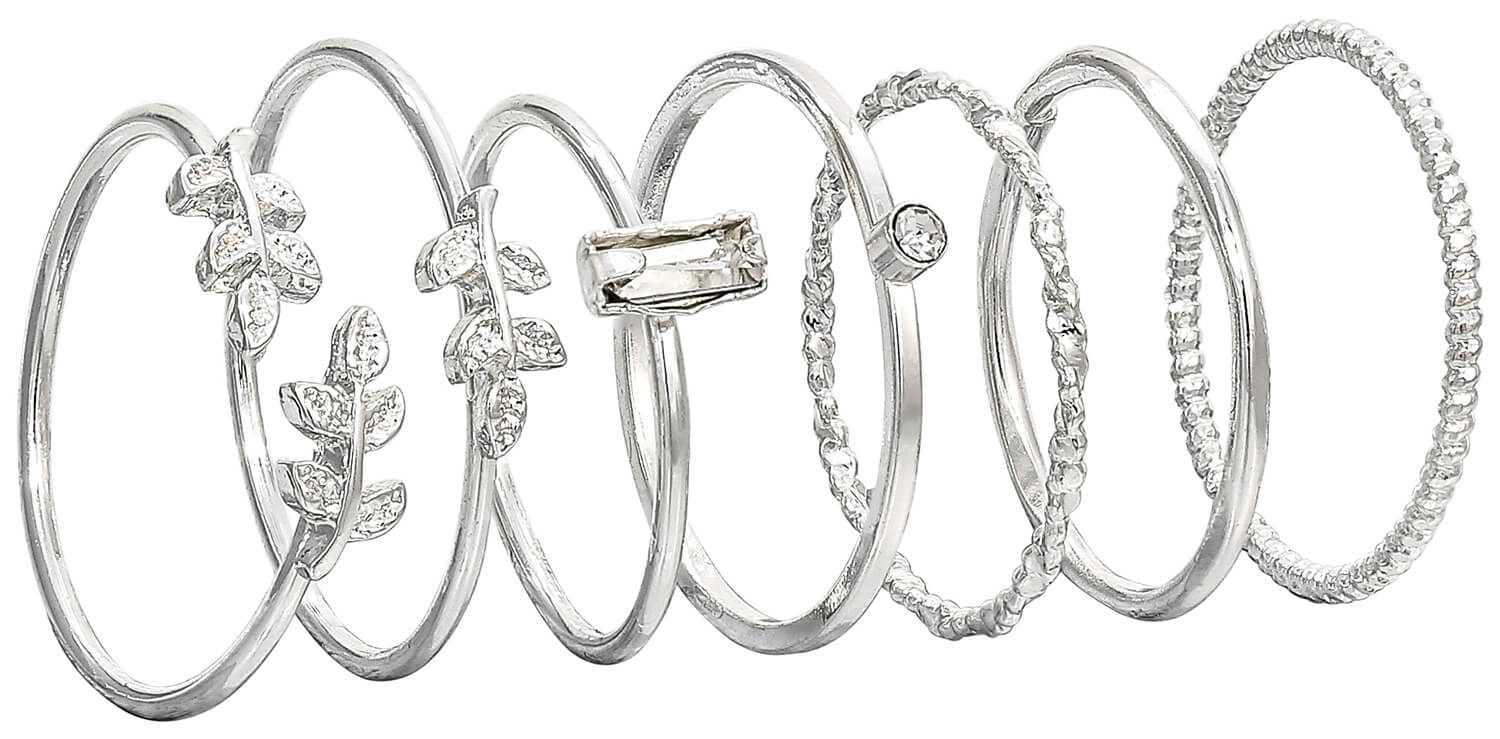 Ring-Set - Silver Glamour