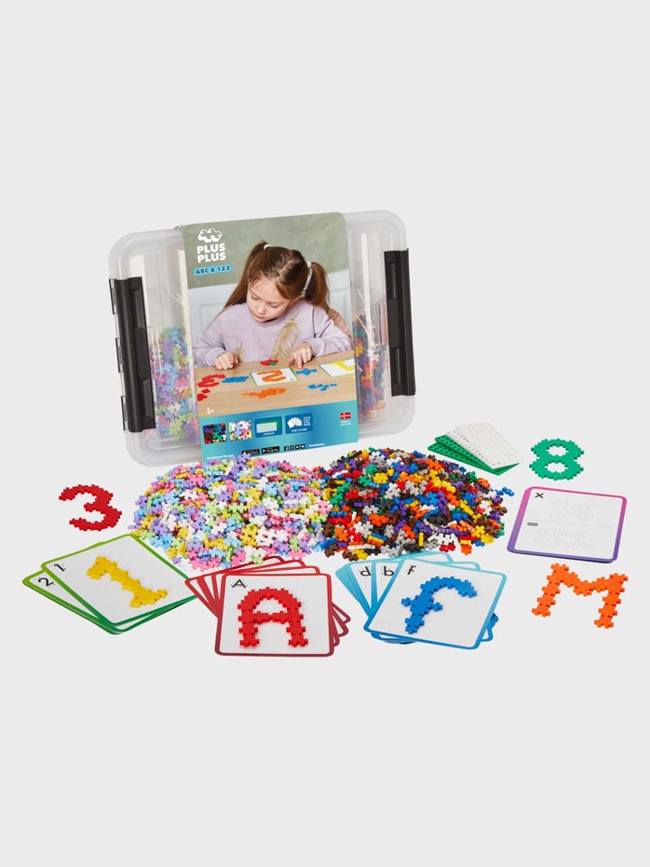 Plus-Plus - ABC & 123 Opbevaringsboks / 2000 stk.