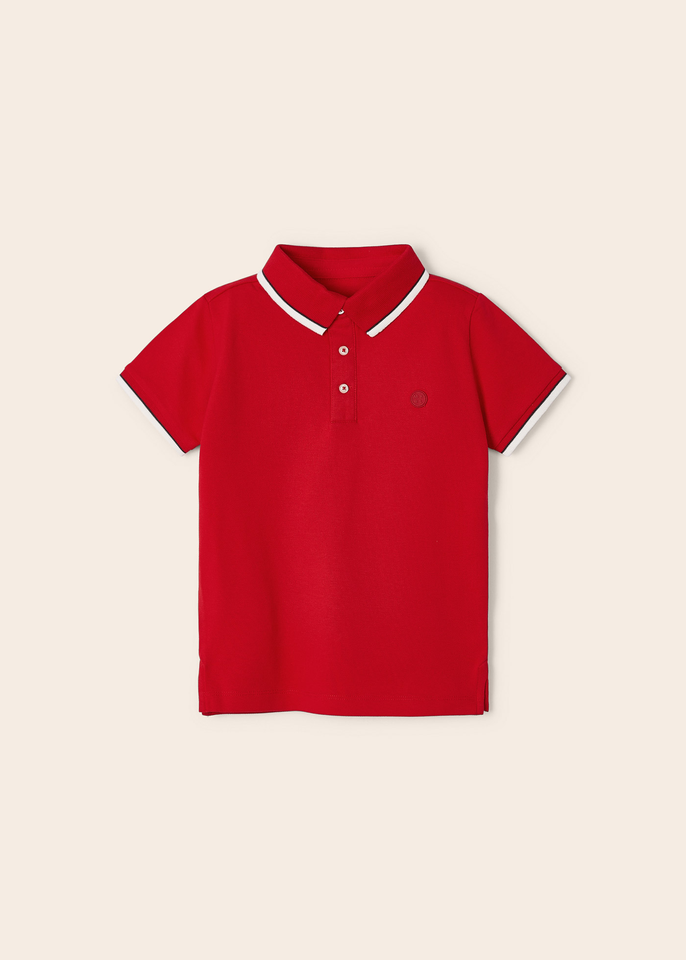 Camisa polo de manga curta em algodão sustentável para meninos