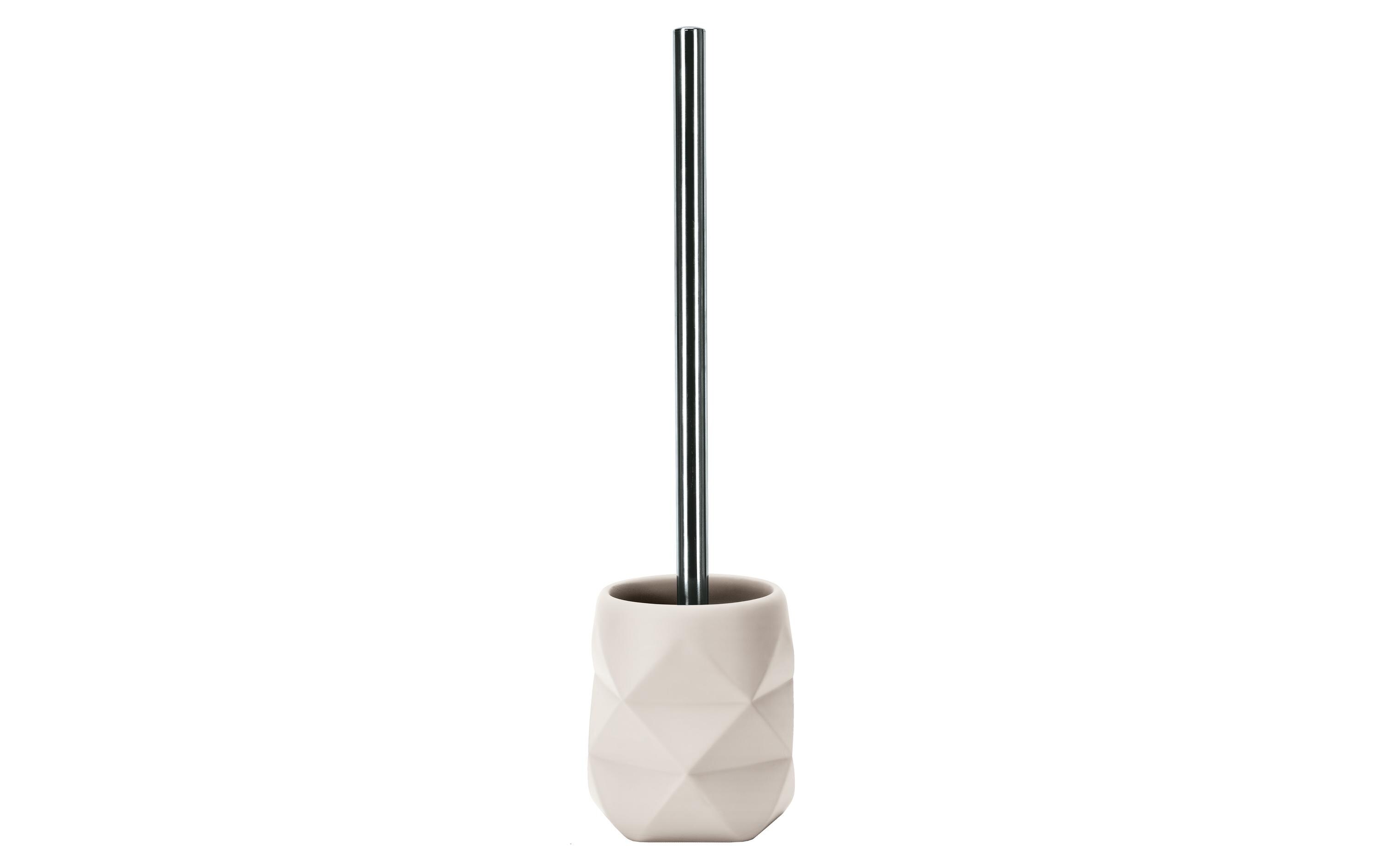 Toilettenbürste Crackle bastfarben, PolyresinEleganter WC-Bürstenhalter