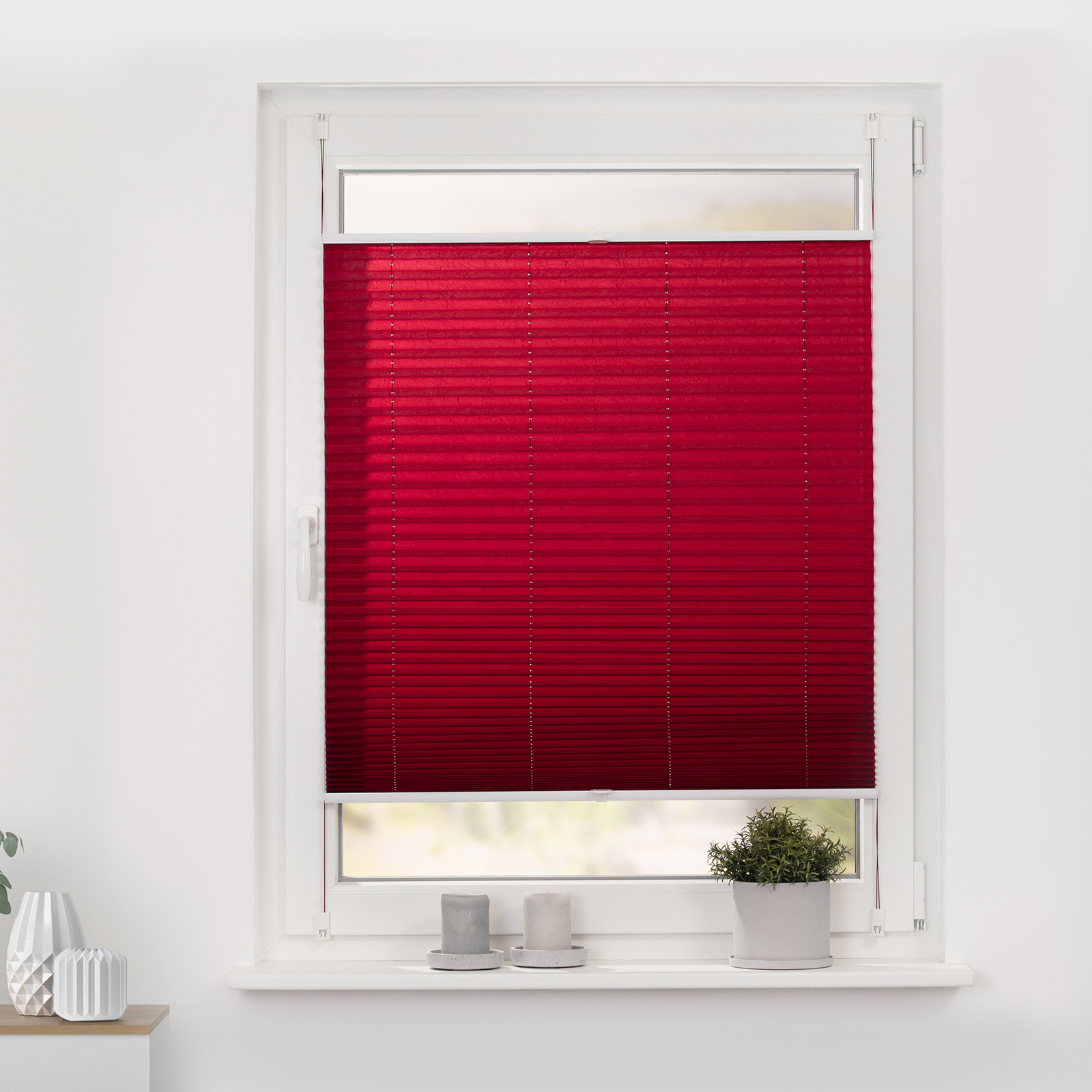 LICHTBLICK Plissee - brombeere - Crushed-Optik - 45x130 cm
