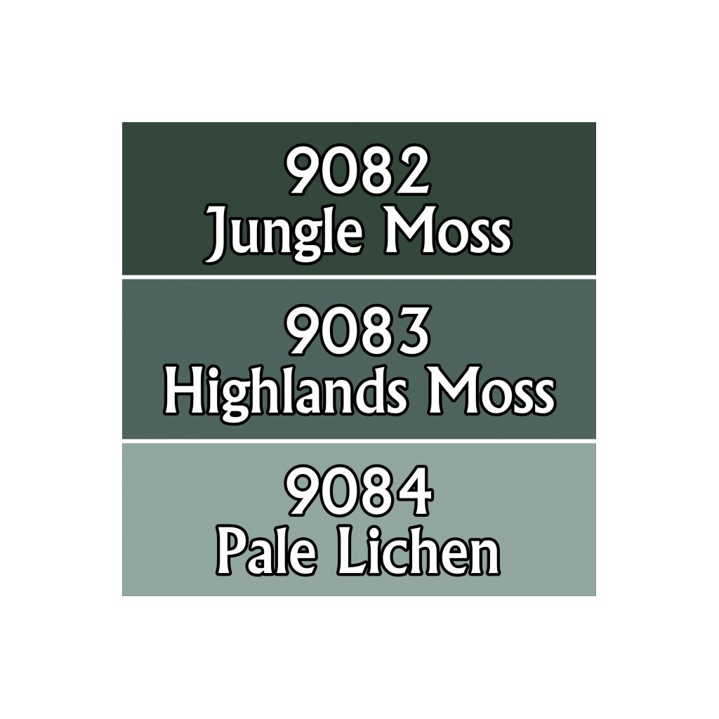 Reaper Master Series Paints Triads: Moss Colors