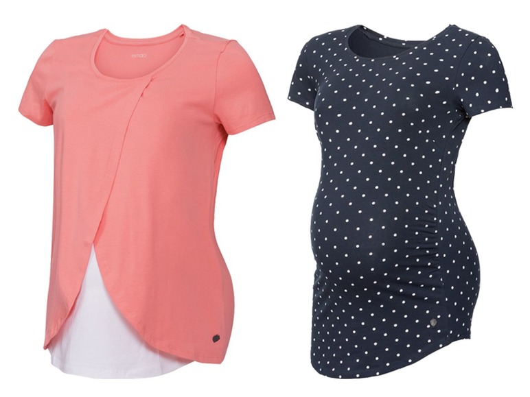 Set van 2 zwangerschapsshirts, katoen