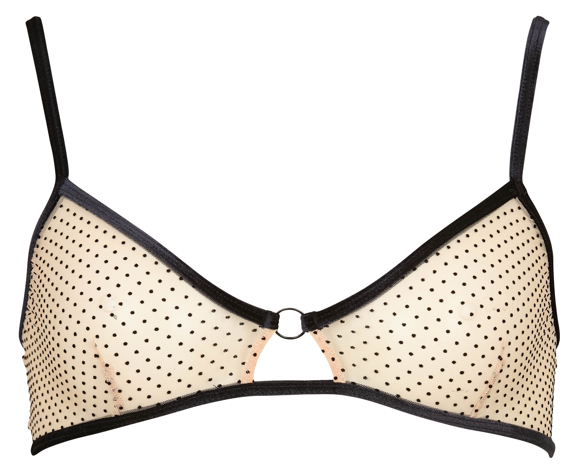 MARION - Brassière en dentelle à pois | Multicolore