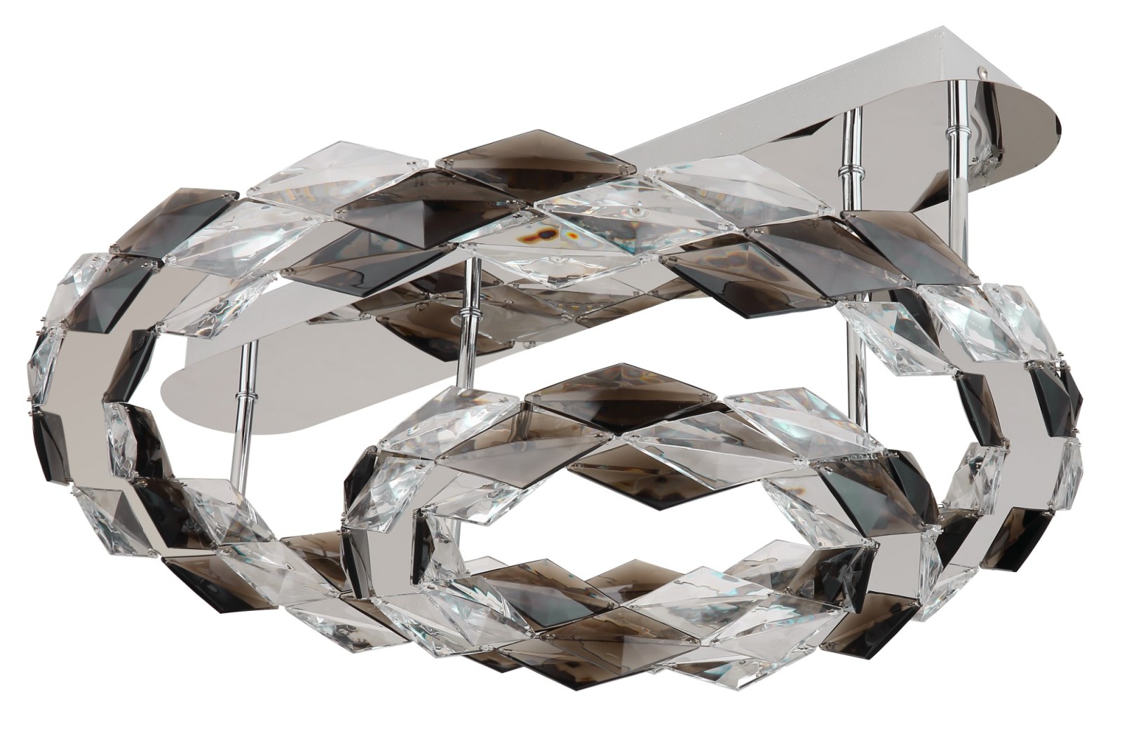 LED-Deckenleuchte - transparent-chromfarben - Ø 55 cm