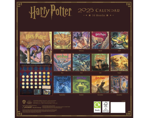 Harry Potter Literatuur Wandkalender 2025 30x30 cm