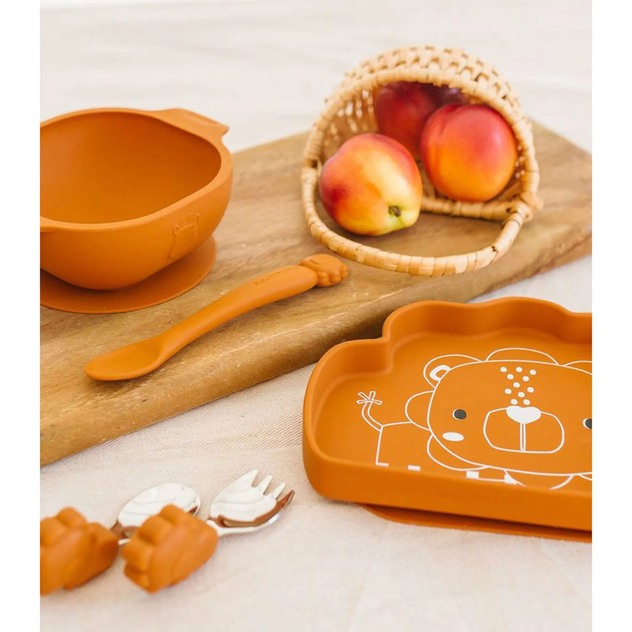 Loulou Lollipop Assiette en Silicone - Lion