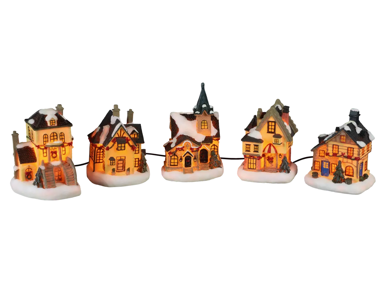 Verlichte kerststraat