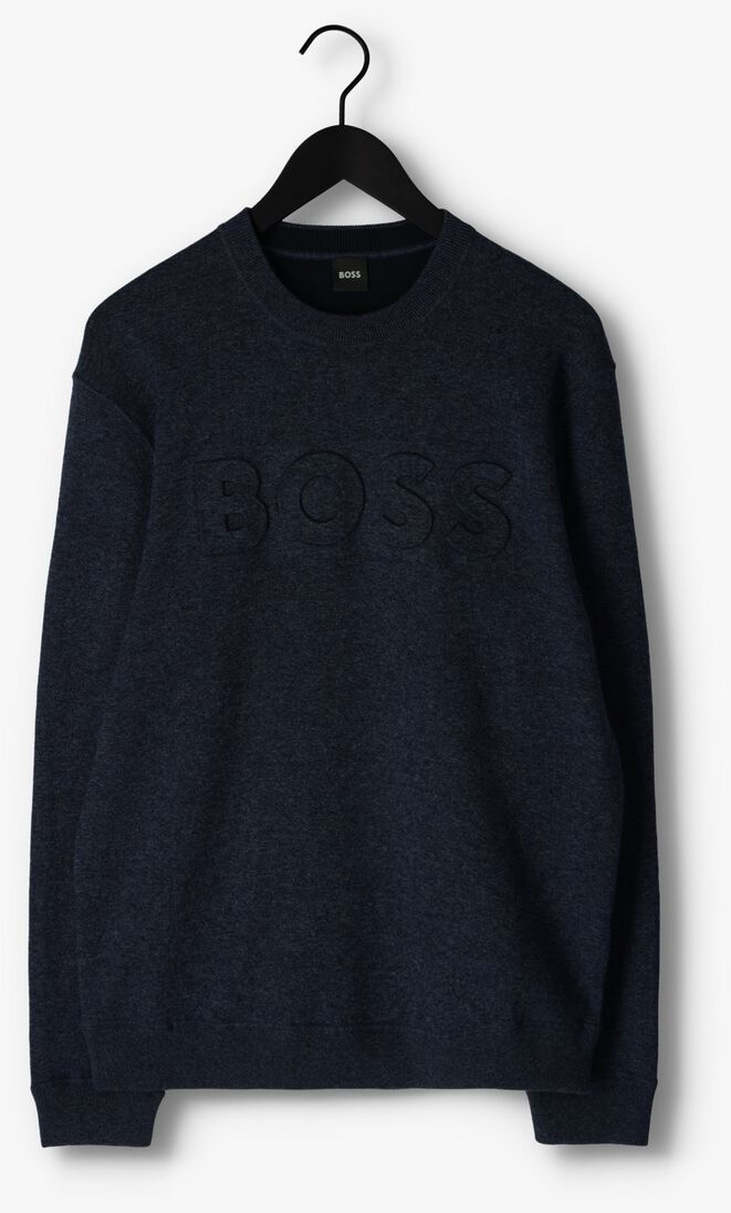 BOSS donkerblauwe boss trui foccus