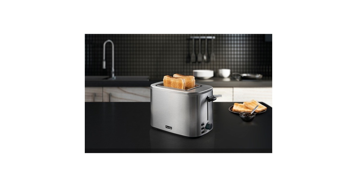BestronATO800STE Broodrooster  (Geborsteld rvs/zwart)