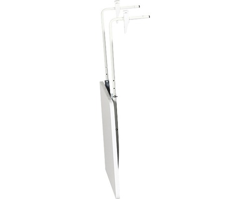Hangende balkontafel, kunststof, 60x40 cm, wit