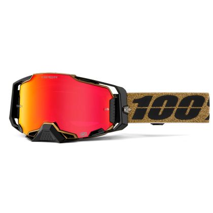 Masque cross 100% ARMEGA HiPER Glory - Mirror Red 2025 - Noir / Jaune