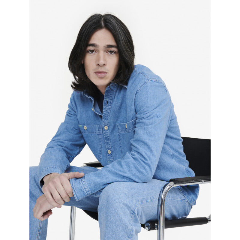 Surchemise denim avec manches longues - Chemise homme