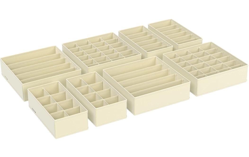 Flatbox BeigeUnterwäsche-Organizer 8er Set