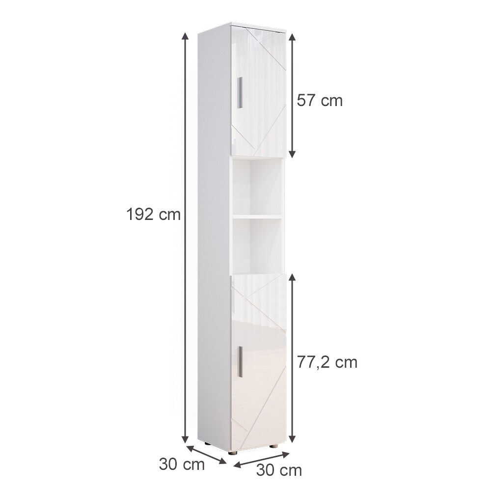 Vicco Badschrank Hochschrank Badezimmerschrank Irma Weiss Badregal 6 Fächer