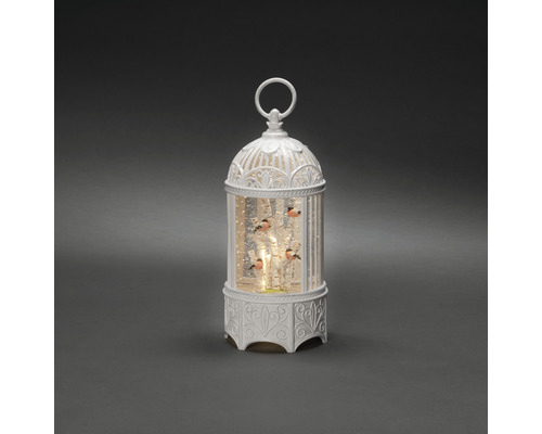 LED waterlantaarn Konstsmide goudvink in boom, warm wit licht, inclusief timer.