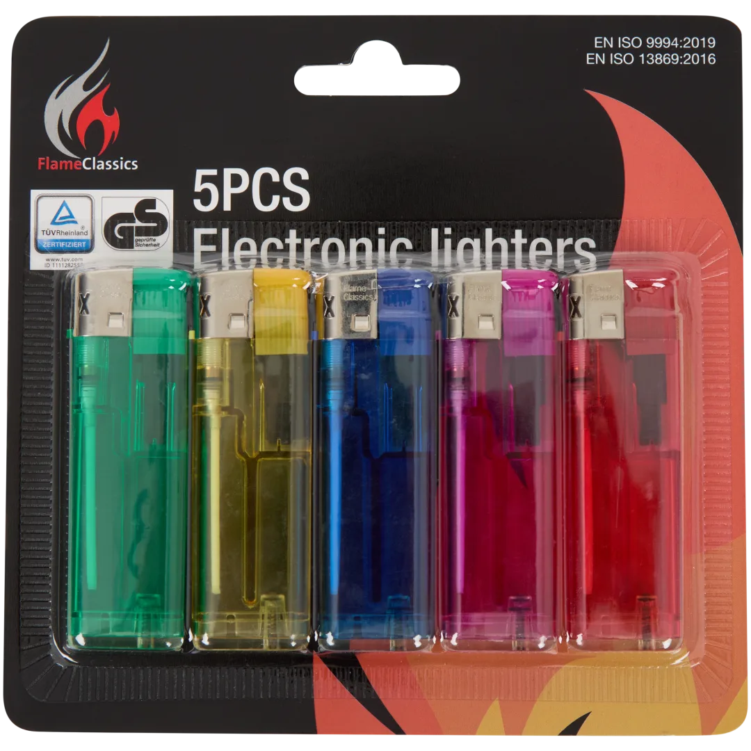 Flame Classics elektronische aanstekers 5 stuks