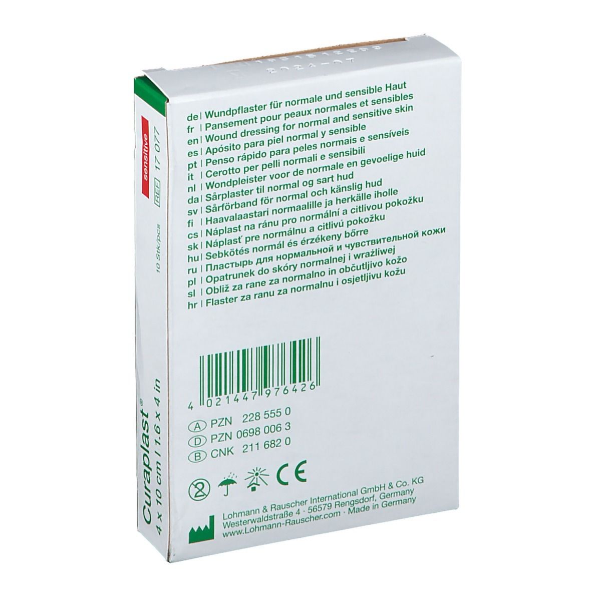 Curaplast® sensitiv Wundschnellverband 4 cm x 10 cm