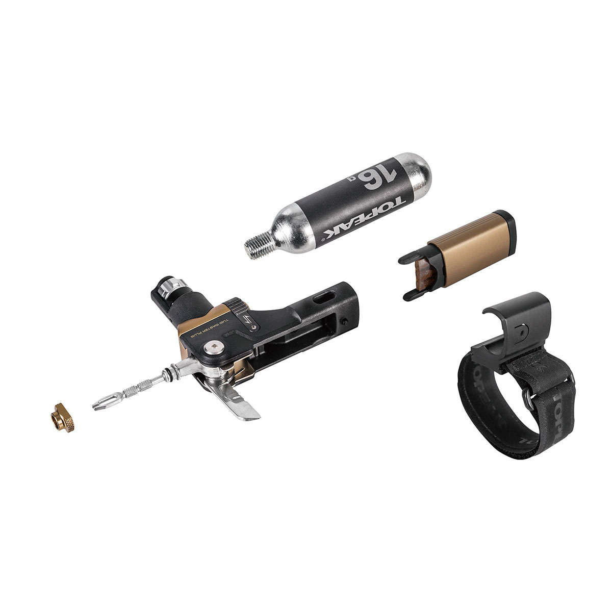 Topeak Tubi Master+ Minitool Zwart/Goud