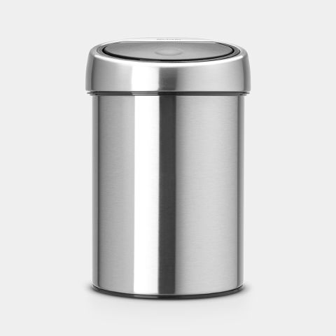 Touch Bin afvalemmer, 3 liter - Matt Steel Fingerprint Proof