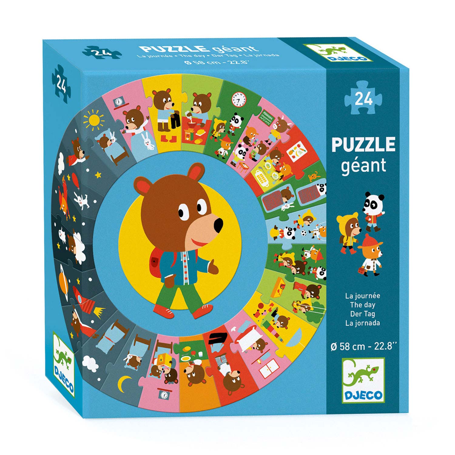 Djeco La Journee Puzzel, 24st.