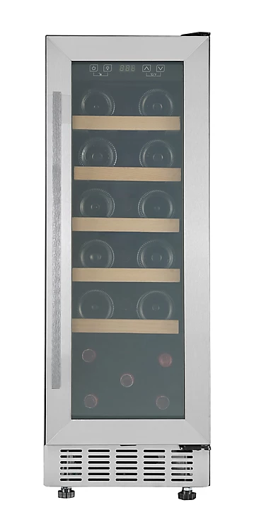 Cave à vin encastrable 20 bouteilles Inox Cooke & Lewis H.87 x L.30 x P.61,5 cm