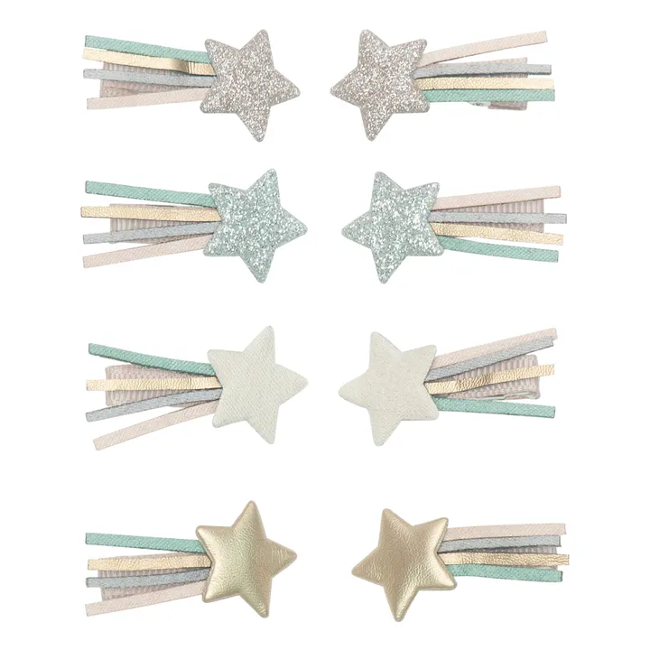 Mimi & Lula Set 8 Mini Barrettes Teeny Star | Doré