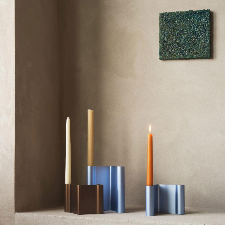 Muuto Pair kandelaar 18cm zilver