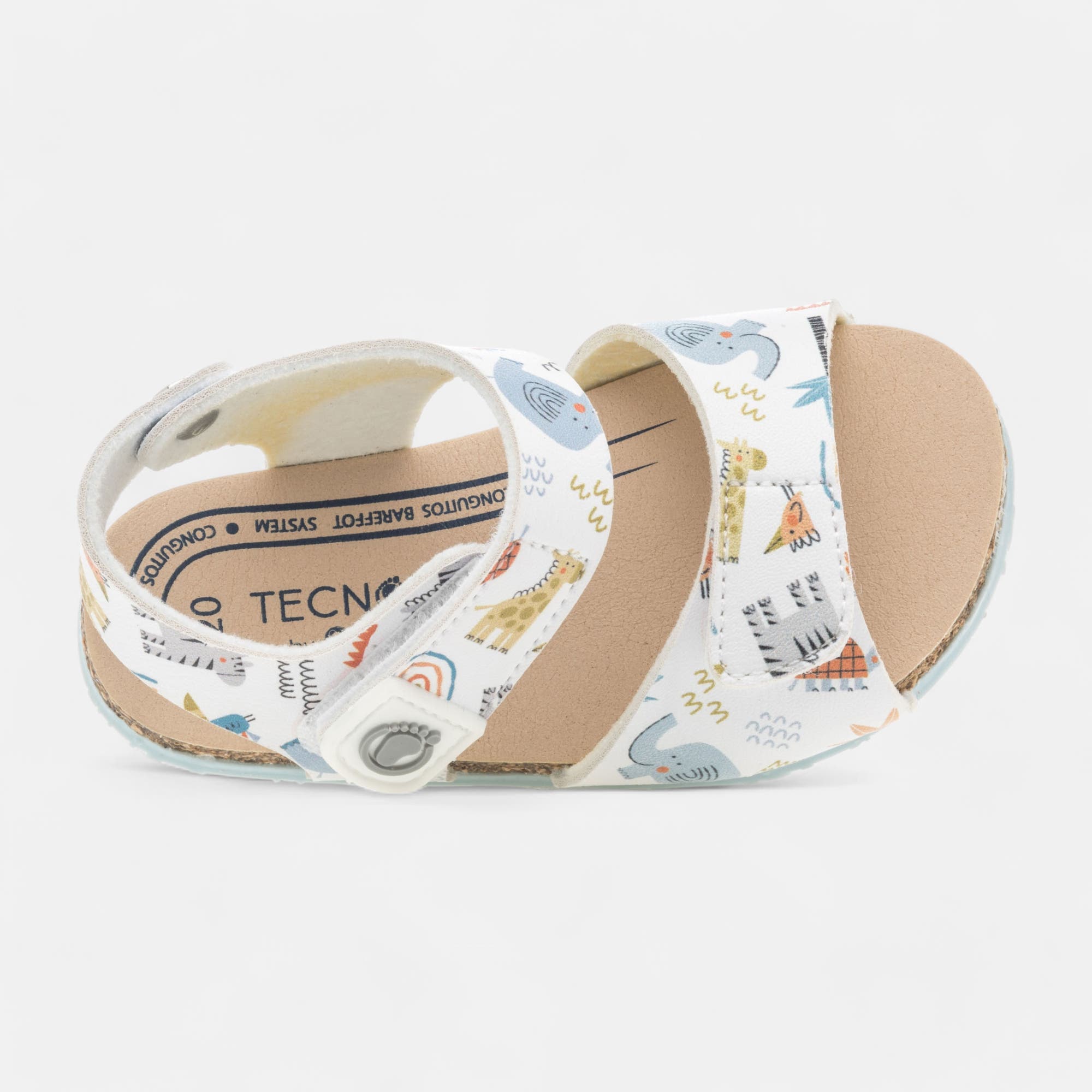 Mules semelle liège Bébé garçon blanc