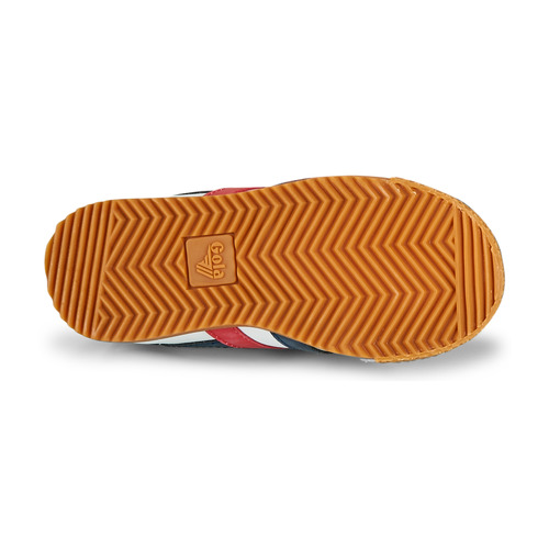 Gola - HARRIER LEATHER VELCRO - Blanc / Marine / Rouge