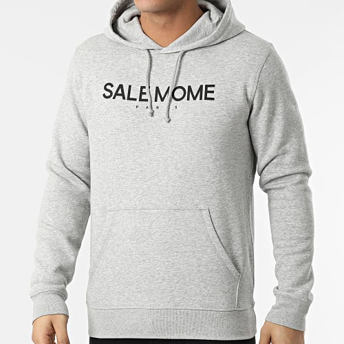 Sweat Capuche Koala Gris Chiné Noir