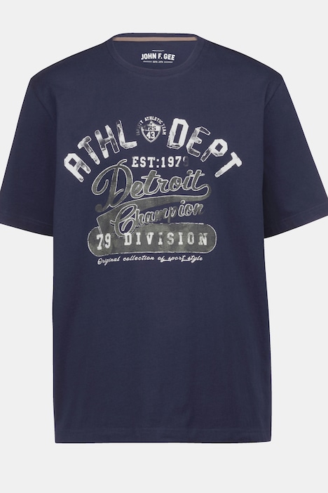 John F. Gee T-Shirt, Halbarm, Athl. Dept. Print, Rundhals, bis Gr. 72+