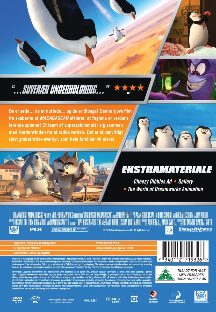 Pingvinerne Fra Madagascar - The Movie - DVD