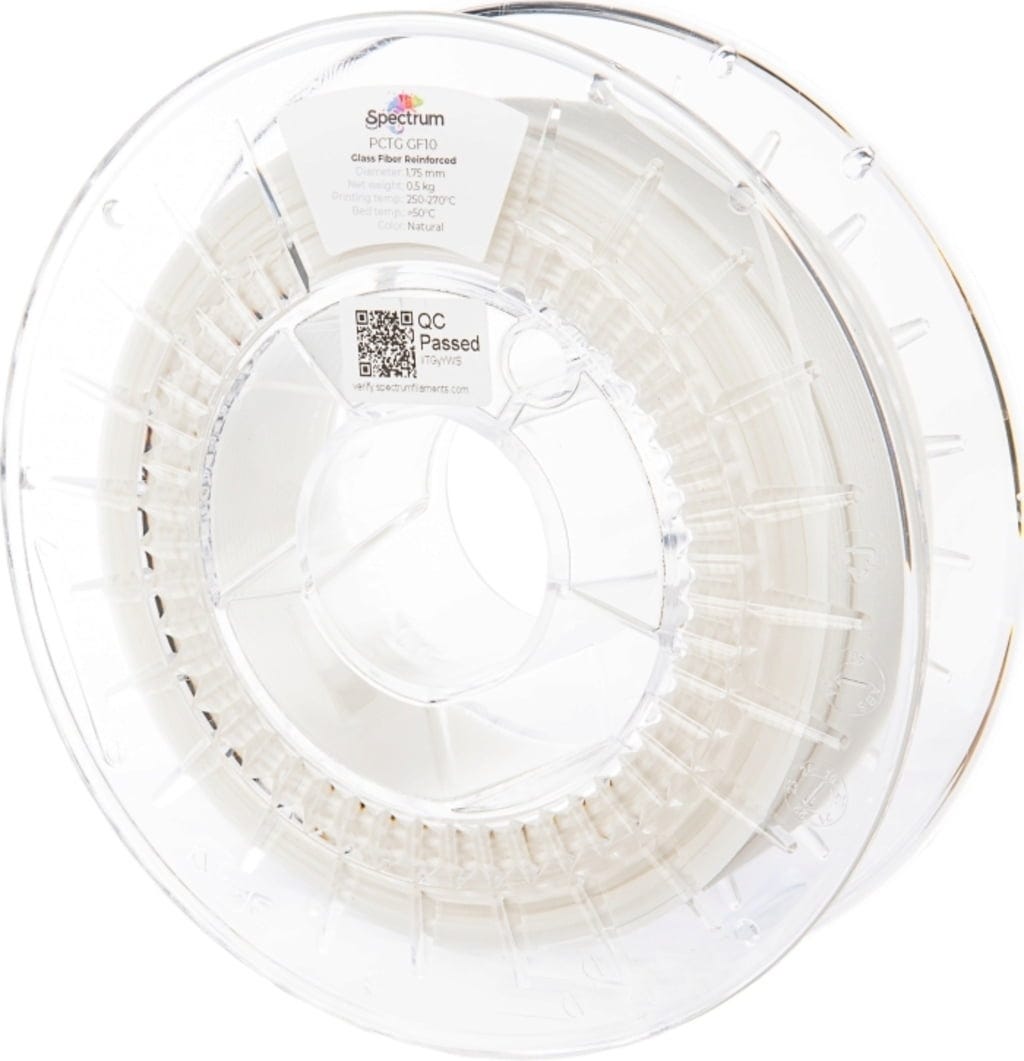 Spectrum  PCTG GF10 Natural, 1,75 mm / 500 g    Langlebiges Material mit Glasfaserfüllung