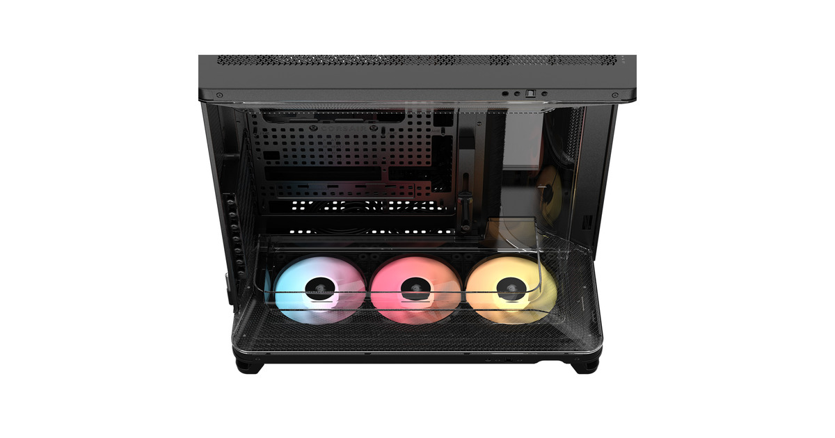 CorsairAIR 5400 RS-R ARGB  midi tower behuizing  (Zwart | 3x USB-C | RGB | Tempered Glass)